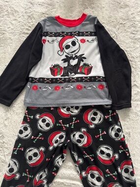 Disney Black Red and White Jack Skellington Holiday Pajama Pants